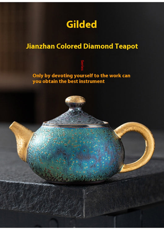 Juego de Té Jianzan con Dorado Colorido - Image 10
