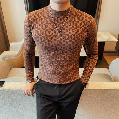 Camiseta Cuello Alzado Tendencia Moderna para Hombre - Image 9