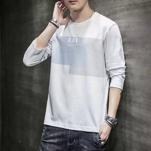 Camiseta Manga Larga Hombre Suelta Otoño Versátil - Image 6