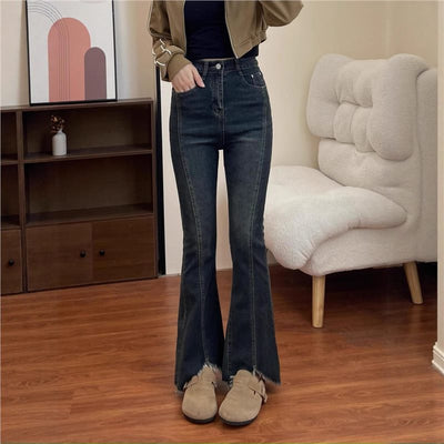 Jeans Plus Size para Mujer con Detalles de Corte y Borlas - Image 6