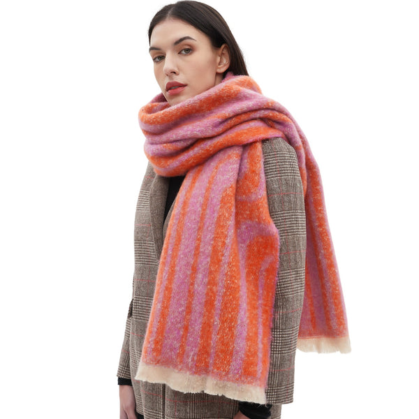 Bufanda Chal Tejida Jacquard Otoño Invierno Europeo Americano