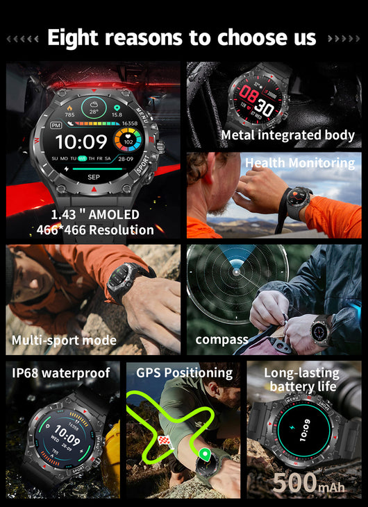 Reloj Deportivo GPS con Brújula, Altímetro y Barómetro - Image 8