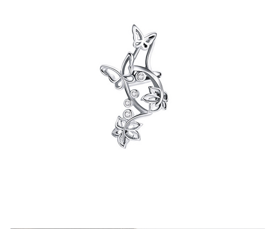 Arete Clip Mariposa Plata 925 Hueco Diseño Delicado - Image 7