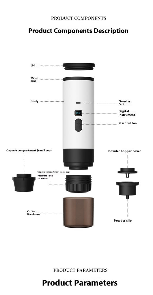 Cafetera Cápsula Portátil Automática con Calentamiento Inalámbrico - Image 10