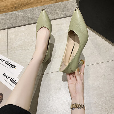 Zapatos de Trabajo Stiletto con Punta Metálica para Mujer - Otoño - Image 4