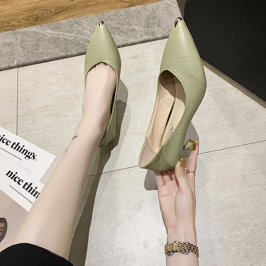 Zapatos de Trabajo Stiletto con Punta Metálica para Mujer - Otoño - Image 4