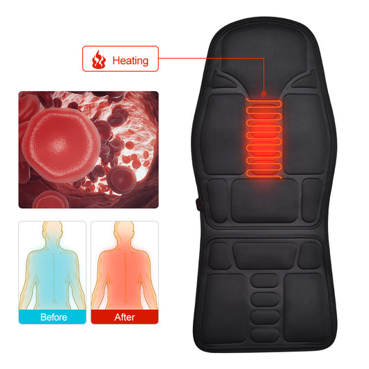 Cojín Masajeador Calefactable para Auto y Oficina con Vibración Full Body - Image 10