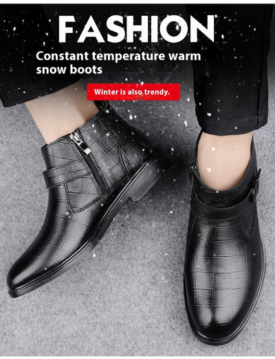 Botas de Cuero Premium Talla Grande: Calidez y Confort para el Invierno - Image 7