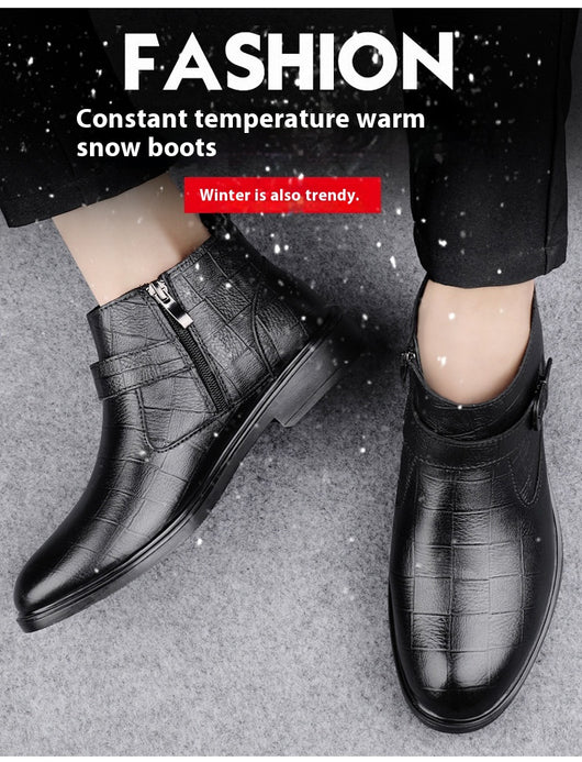 Botas de Cuero Premium Talla Grande: Calidez y Confort para el Invierno - Image 7