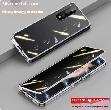 Funda Magnética Plegable con Vidrio Templado para Teléfono
