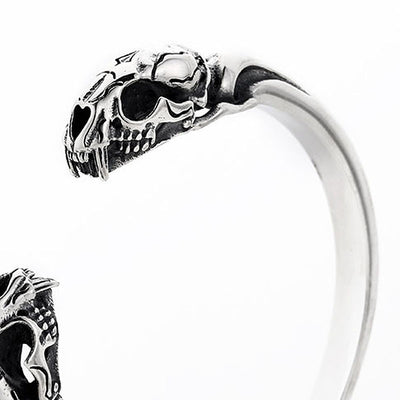 Pulsera de Plata Esterlina 925 Calavera Beast para Hombre - Image 4