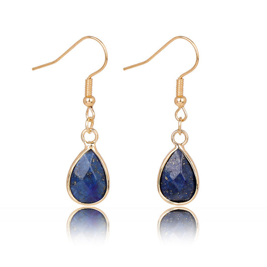 Aretes Colgantes de Piedra Gota de Agua - Diseño Versátil para Mujer - Image 11