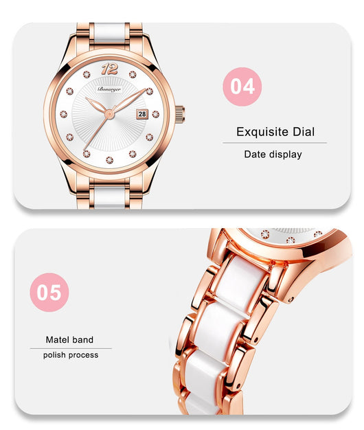 Reloj Elegante para Mujer Cerámica Resistente al Agua Diseño Minimalista - Image 27