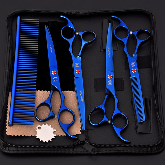 Tijeras de Peluquería Profesional para Mascotas 7.0 Pulgadas - Set Multicolor - Image 3