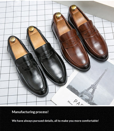 Zapatos de Cuero Minimalistas Punta Afilada Estilo Británico - Image 11