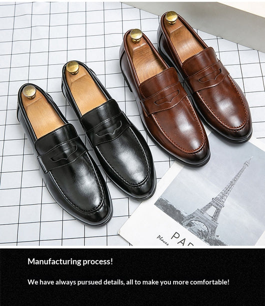 Zapatos de Cuero Minimalistas Punta Afilada Estilo Británico - Image 11