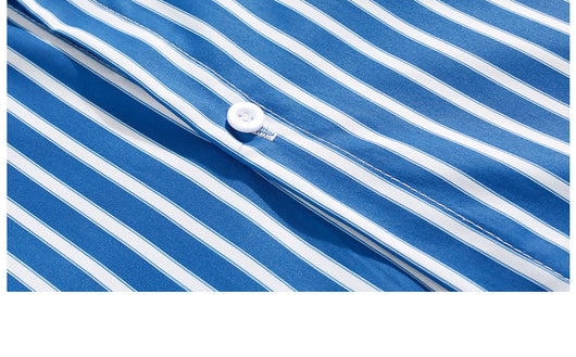 Camisa Holgada a Rayas de Manga Larga para Hombre - Image 3
