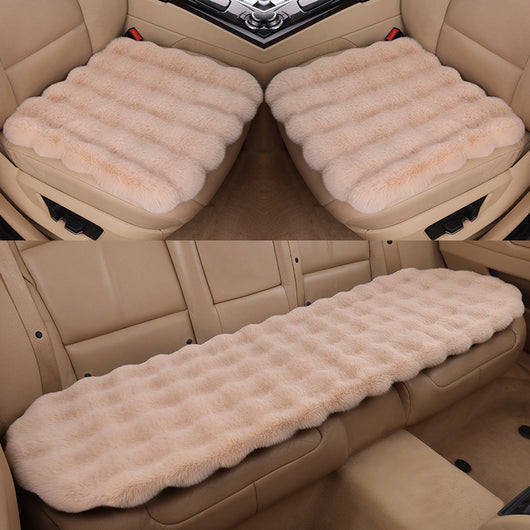 Juego de Cojines para Auto Invierno Terciopelo Burbuja Conejo Peluche sin Respaldo - Image 2
