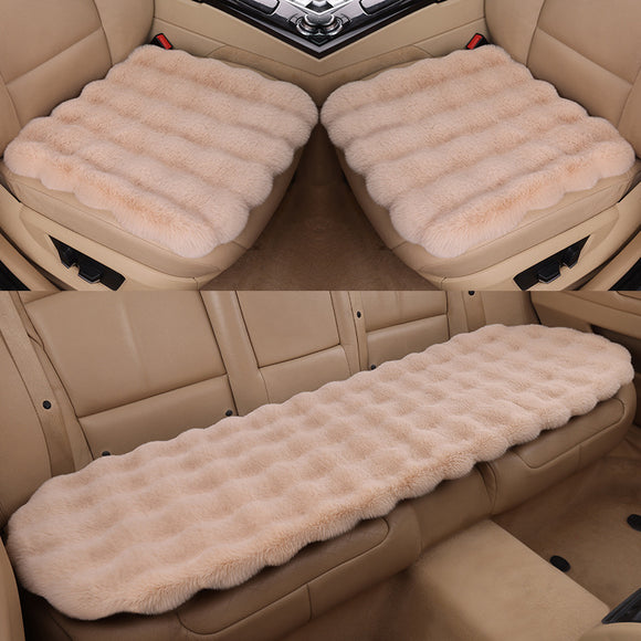 Juego de Cojines para Auto Invierno Terciopelo Burbuja Conejo Peluche sin Respaldo