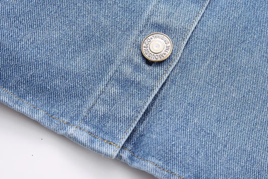 Camisa Denim Corta con Strass de Manga Larga - Image 10