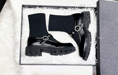 Botas Martin de Caña Elástica con Suela Gruesa para Mujer - Image 16