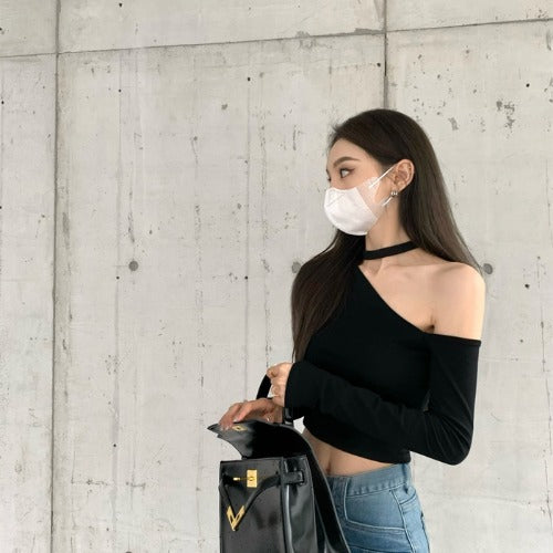 Jeans Cintura Alta Slim Recto con Botones y Caída Elegante