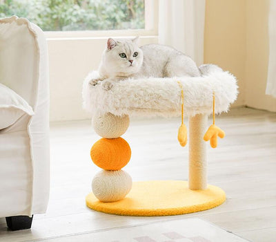 Centro de Juegos Felino Multi-Nivel con Plataforma Saltadora Anti-Derrames