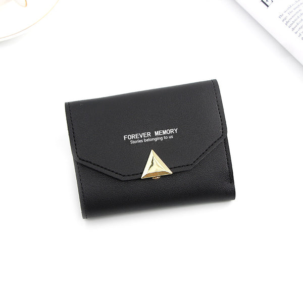 Billetera Corta Estilo Coreano para Mujer con Múltiples Compartimentos