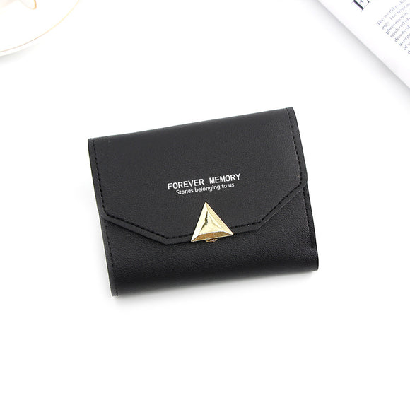 Billetera Corta Estilo Coreano para Mujer con Múltiples Compartimentos