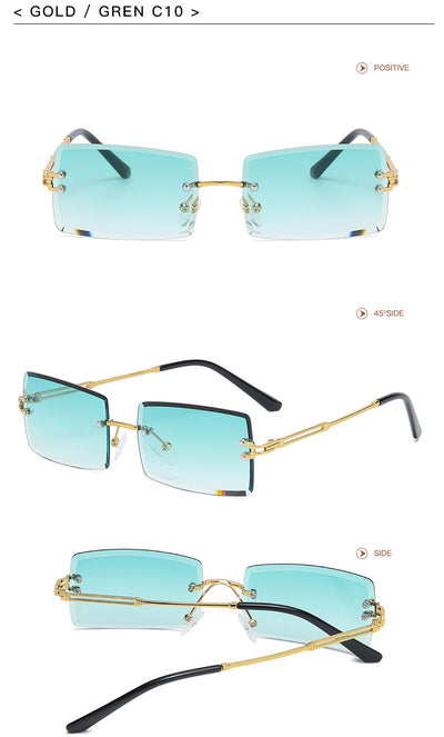 Gafas de Sol Rimless Europeas - Diseño Moderno y Minimalista - Image 12