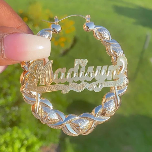 Aretes Personalizados Grabados en Aleación Wind