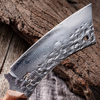 Cuchillo Damasco Premium con Funda de Cuero - Corte Profesional para Carnes y Frutas - Image 17