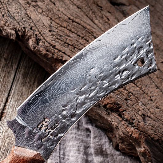 Cuchillo Damasco Premium con Funda de Cuero - Corte Profesional para Carnes y Frutas - Image 17
