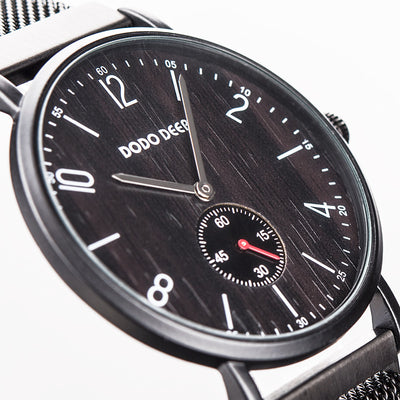 Reloj de Moda con Esfera de Madera y Diseño Dimple Unisex - Image 8