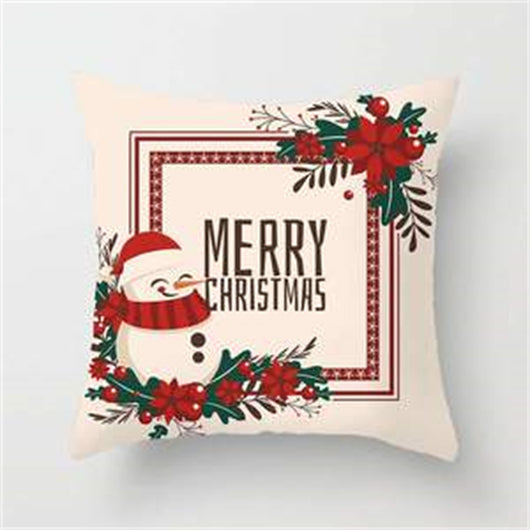 Funda de Almohada Cuadrada con Muñeco de Nieve Navideño - Image 7