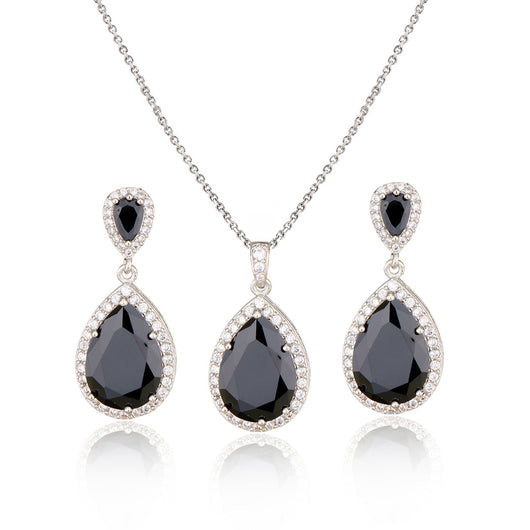 Conjunto de Collar y Aretes de Circonita Brillante para Novia - Joyería Elegante y Minimalista - Image 23