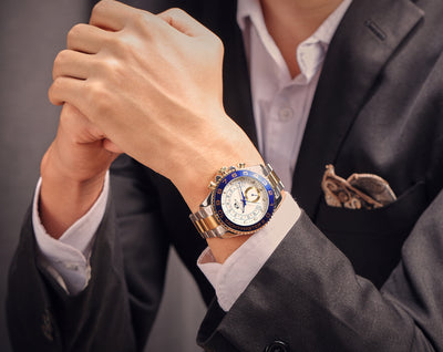 Reloj Automático de Acero Dorado con Esfera Luminosa para Hombre - Image 28