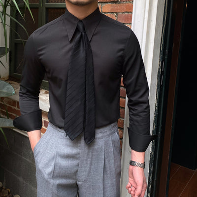 Camisa Ejecutiva Slim Fit Cuello Italiano para Hombre - Image 3