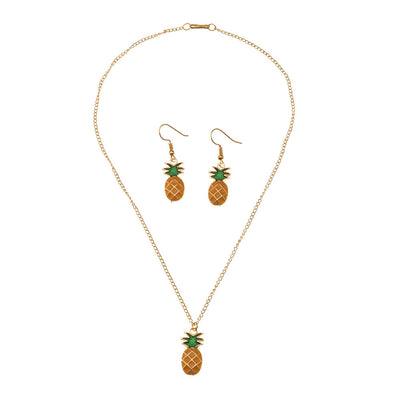 Conjunto de Aretes y Collar con Estrella de Cinco Puntas y Piña - Diseño Moderno - Image 16