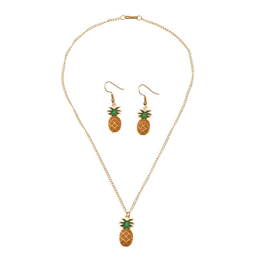 Conjunto de Aretes y Collar con Estrella de Cinco Puntas y Piña - Diseño Moderno - Image 16