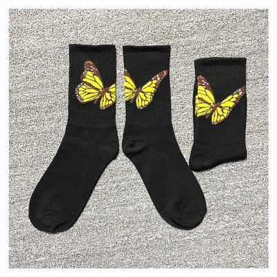 Calcetines de Tubo Angel Pure Algodón Negro y Blanco - Estilo Street Fashion - Image 8
