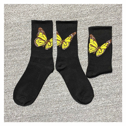 Calcetines de Tubo Angel Pure Algodón Negro y Blanco - Estilo Street Fashion - Image 8