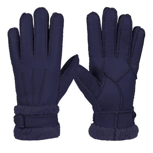 Guantes de Piel de Oveja Genuina con Dedo Dividido para Hombre - Image 10