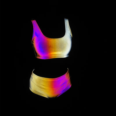 Bikini Estampado Hongos con Detalles Reflectantes Brillantes para Mujer - Image 8