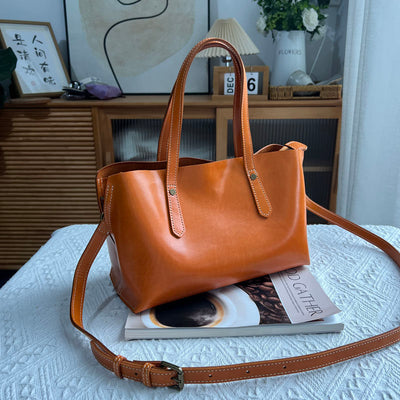 Bolso de Cuero Genuino para Mujer - Diseño Vintage Versátil para Diario - Image 4
