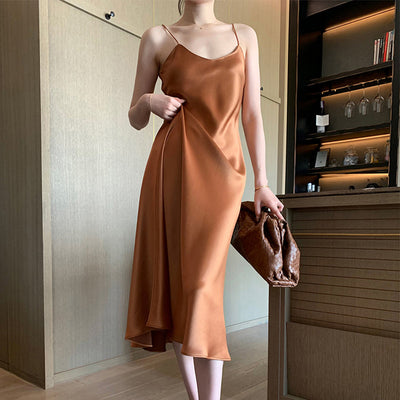 Vestido Slip de Acetato Satinado - Diseño Versátil Ajustable - Image 10