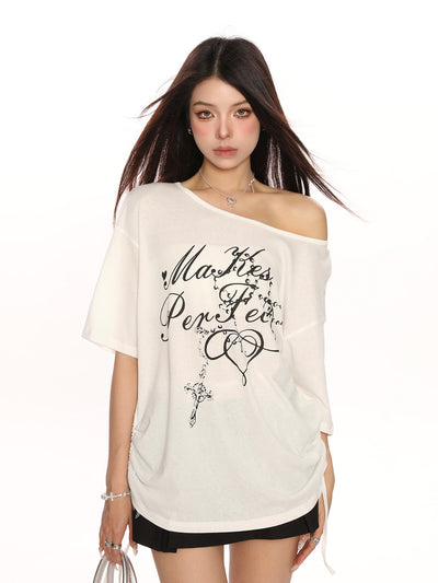 Blusa Suelta Hombros Descubiertos Manga Corta Casual - Image 10