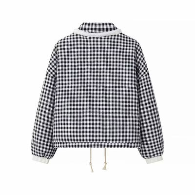 Abrigo Acolchado de Cuadros para Mujer - Calidez y Estilo - Image 16