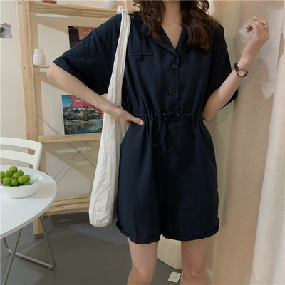Jumpsuit Slim con Cuello Polo Suelto y Cordón Ajustable - Image 25
