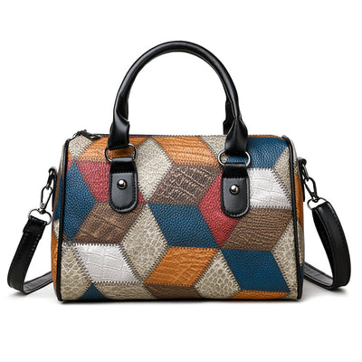 Bolso Bandolera Geométrico Cuadrillé Contraste de Colores para el Trabajo - Image 6